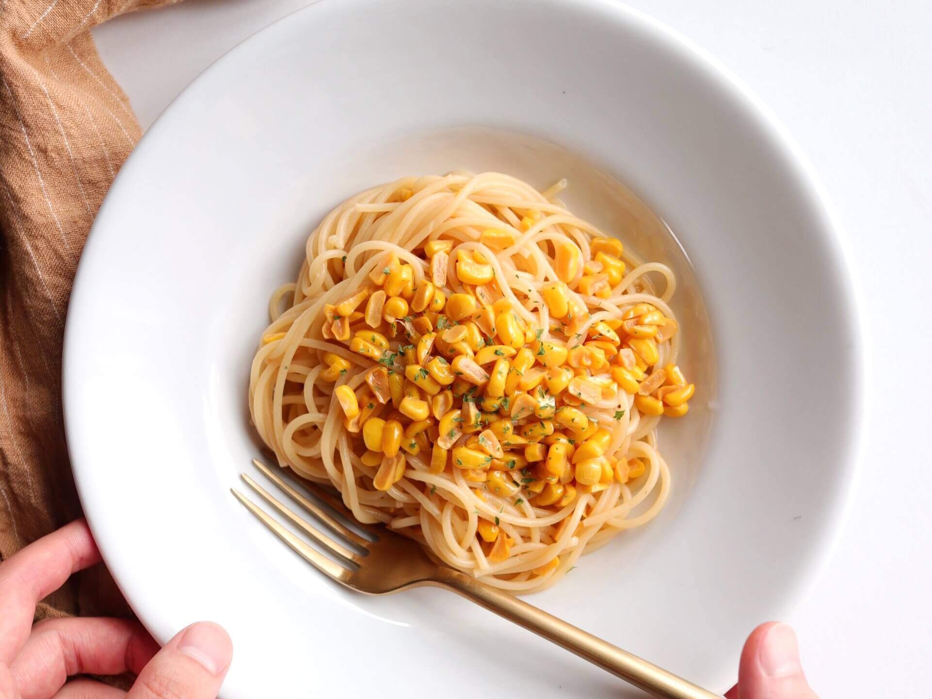 簡単美味しい とうもろこしのバター醤油パスタのレシピ 作り方 Binanpasta