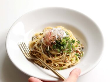【激うま】しらすと梅干しの冷製パスタのレシピ/作り方